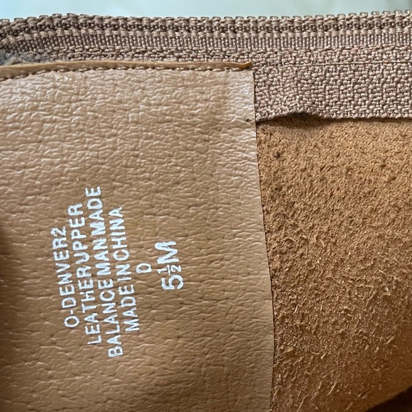 SOLD-Vintage Y2K chunky platform square toe Nine West camel leather boots - Picture 14 of 16